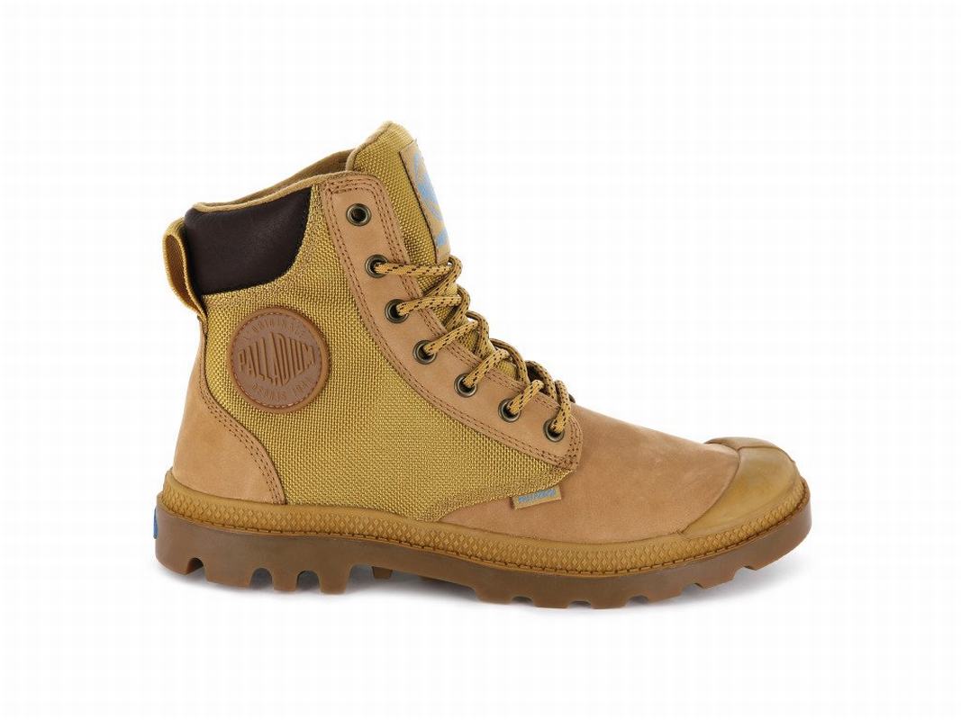 Palladium Pampa Sport Cuff Wpn Womens Waterproof Boots Gold Australia [OUBLEV-475]